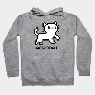 Acrobat Cat - White Hoodie